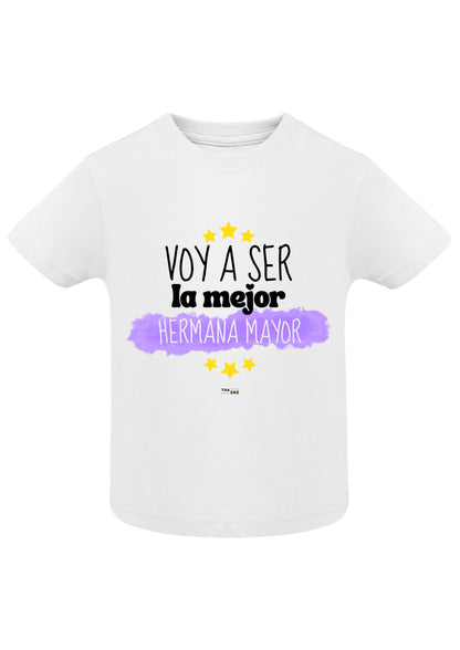 Camiseta hermano/a mayor personalizada | Anuncio embarazo original