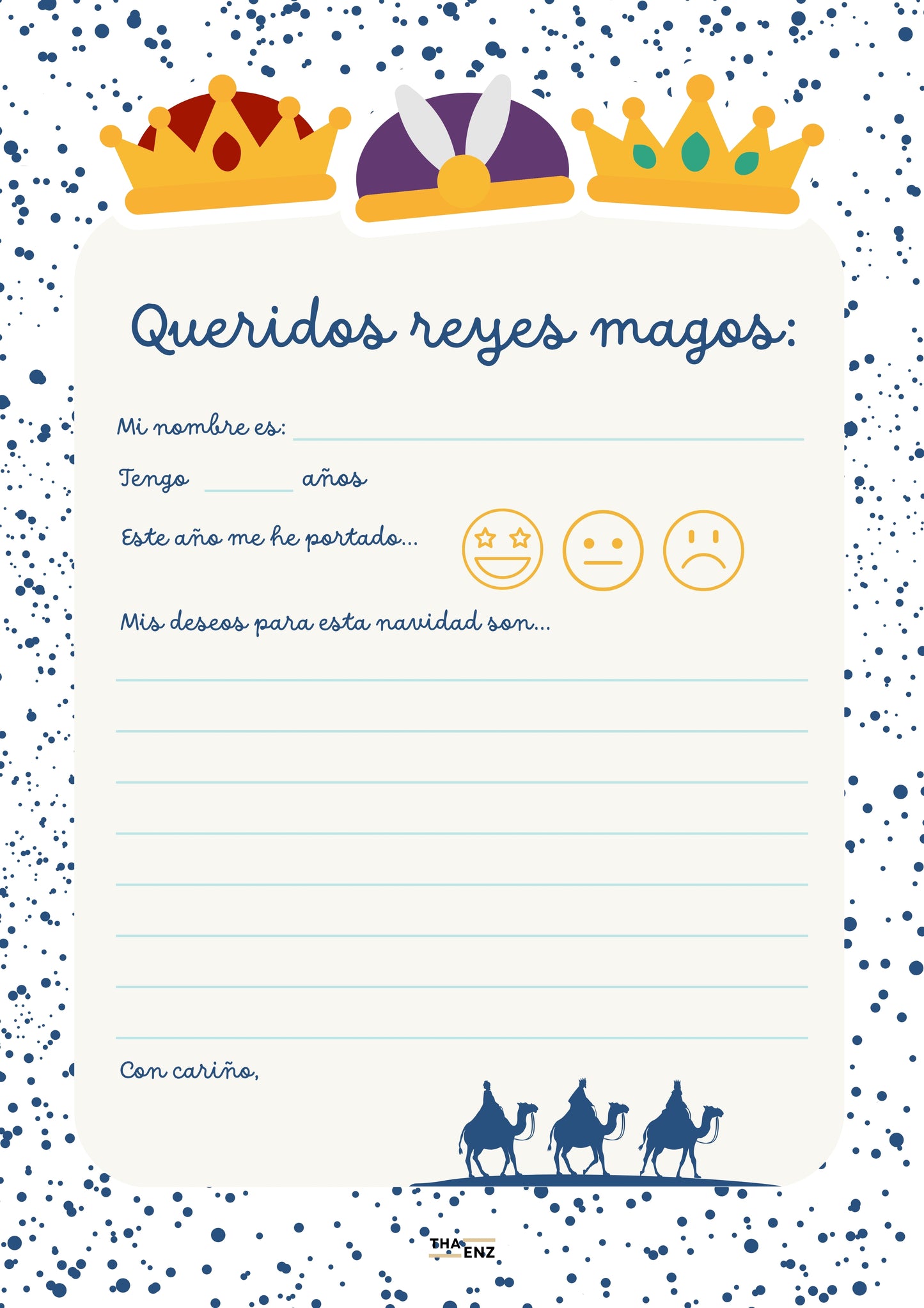 Cartas imprimibles Navidad