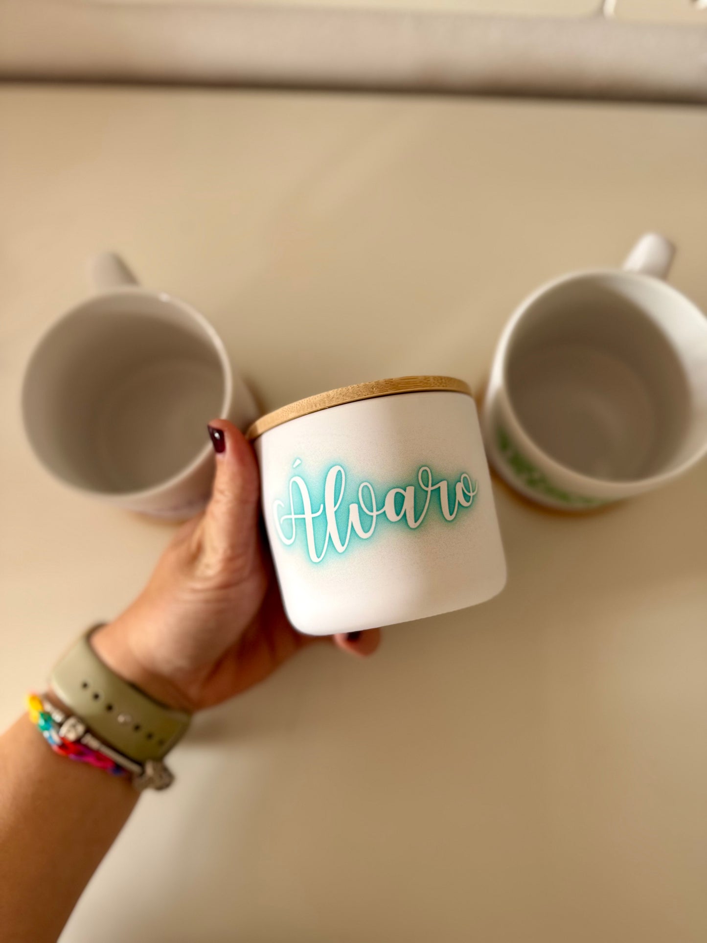 Taza personalizada con tapa