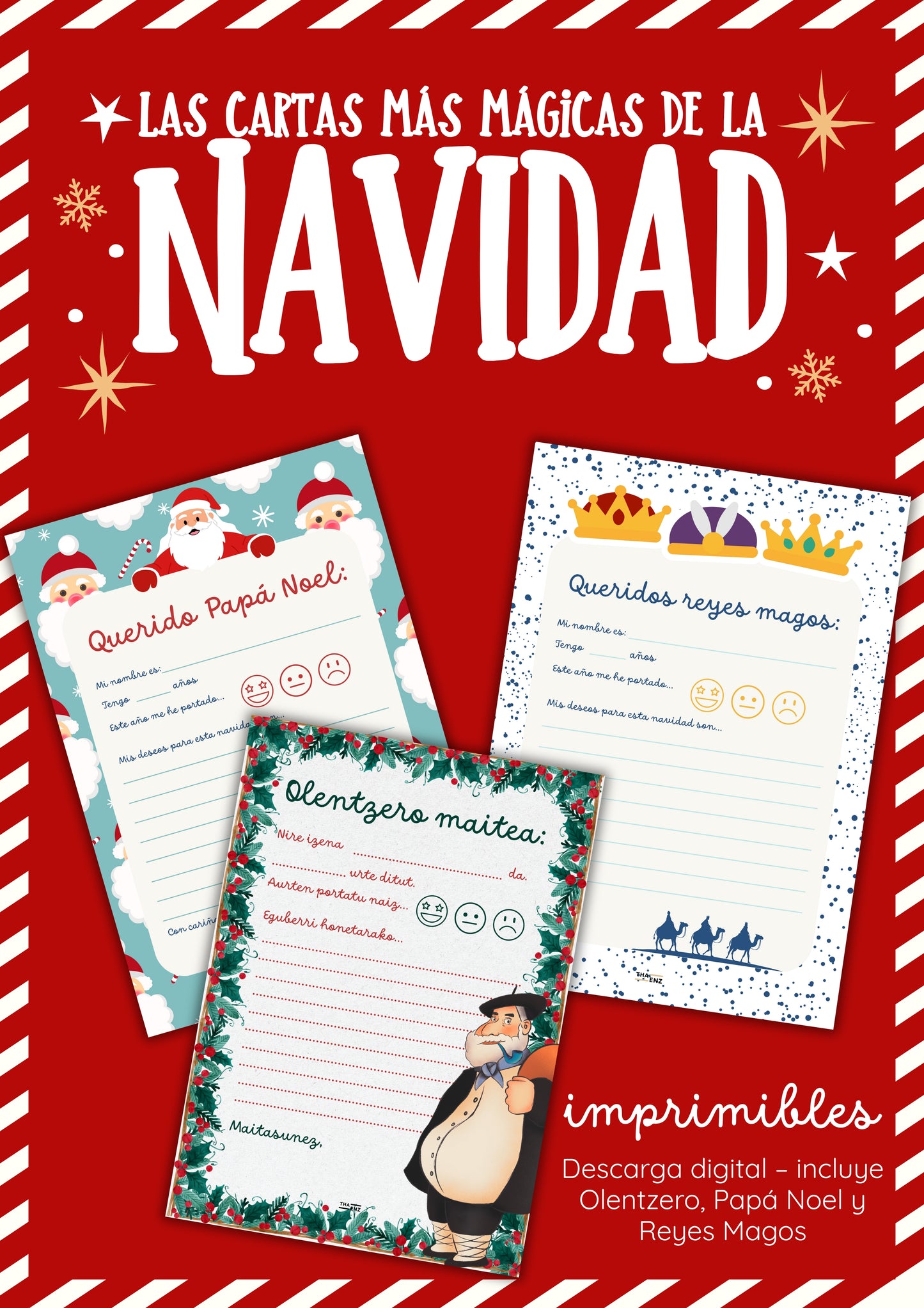 Cartas imprimibles Navidad